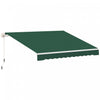 Outsunny 12' X 8' Retractable Awning Patio Awnings Sun Shade Shelter With Manual Crank Handle, Uv & Water-resistant Fabric And Aluminum Frame For Deck Balcony Yard, Green