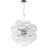 Dainolite Comet 6 Light Chandelier Polished Chrome Finish Clear Glass Lamp