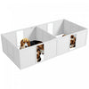 Pawhut Whelping Box For Dogs And Puppies, Dog Whelping Pen, Dog Birth Supplies Indoor With Removable Adjustable Height Doors, For Medium Sized Dogs, 77\" X 38\" X 19\"