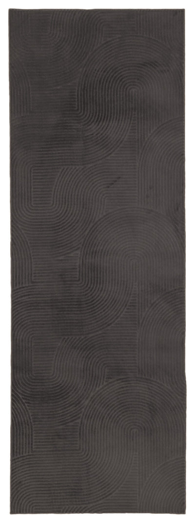 Elion Contemporary Charcoal Washable Rug 2'8" x 8'0" Indoor Area Rug | Tapis Lavable/Contemporain  Elion 2'8" x 8'0" en Charbon