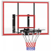 Soozier Wall Mounted Basketball Hoop With Shatter Proof Backboard, White