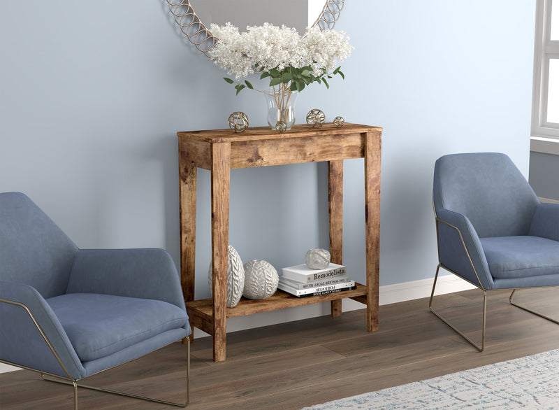 31” Console Table With 1 Shelf - Dark Taupe