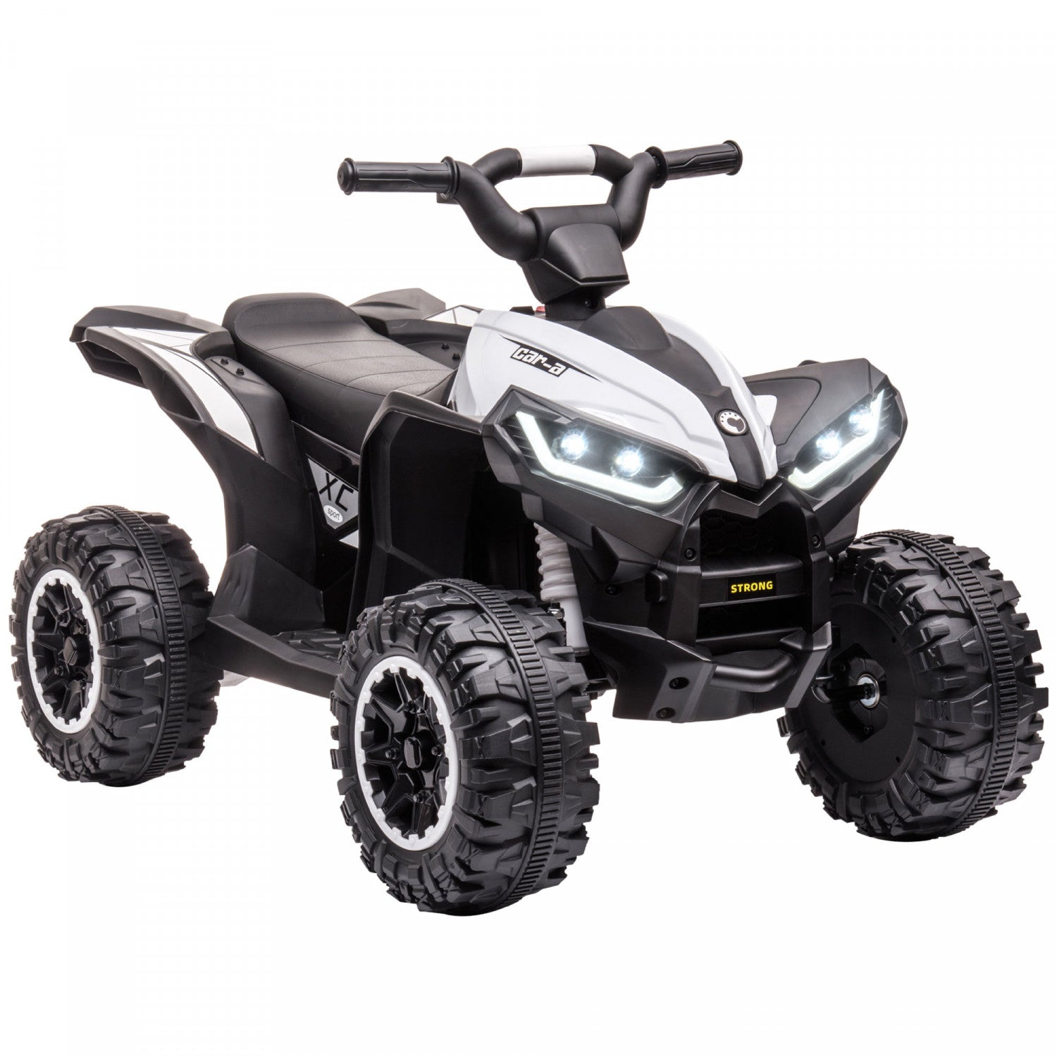 Aosom 12v Kids Atv Four Wheeler Kids Quad With Music Mp3 Headlig. The Brick