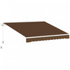 Outsunny 13' X 8' Manual Retractable Patio Awning Sun Shade Outdoor Deck Window Door Canopy Shelter Aluminum Frame Coffee