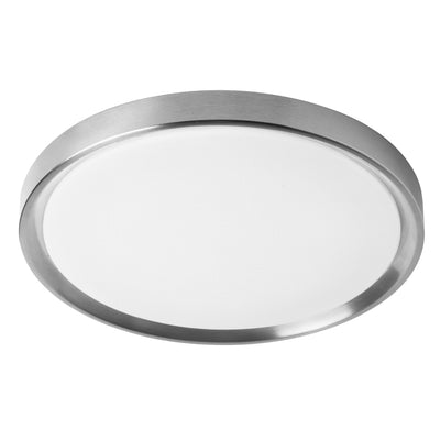 Dainolite Frida Flush Mount 30w Satin Chrome Lamp|Plafonnier affleuré Frida de Dainolite avec fini chromé satiné et ampoule de 30 W