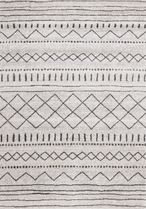 Emmett Grey Tribal Inspired Frieze Rug, 5'3\" x 7'7\" Indoor Area Rug