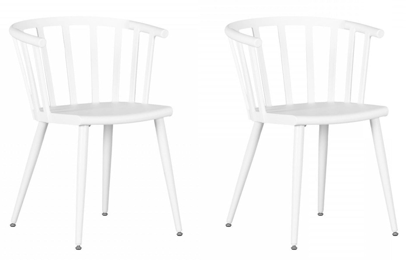 Flam White Dining Chair Set of 2 The Brick