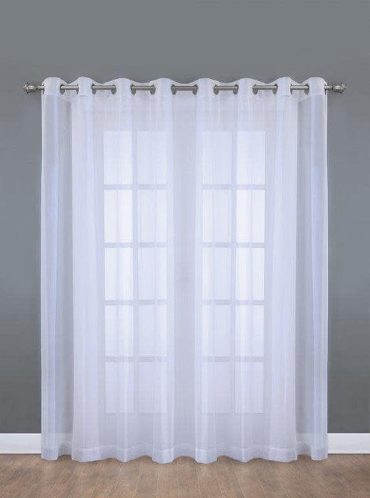 Habitat Voile White Extra Grommet Curtain Panel - 112 x 84