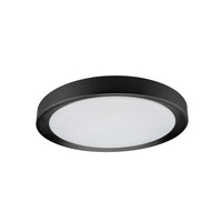 Dainolite Flynn Flush Mount 24w Sandy Black White Diffuser Lamp