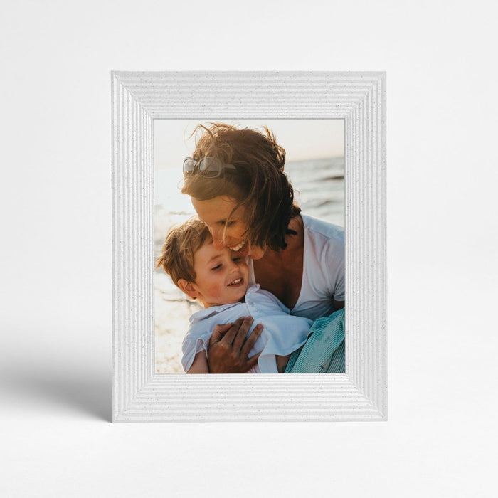 Aura Mason Digital Photo Frame with Speaker - White Quartz