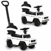 Aosom Compatible Ride-on Sliding Car G350 Walker Foot To Floor Slider Stroller Toddler Vehicle Push-along With Horn Steering Wheel No Power Manual Under Seat Storage Safe Design, White