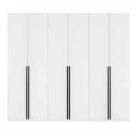 Lee Modern 3-Piece Wardrobe Closet in White Armoire 