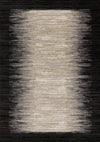 Amelia Dense Black Beige Border Area Rug - 5'3