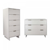 Granville Modern 2-Piece Dresser Set in White 