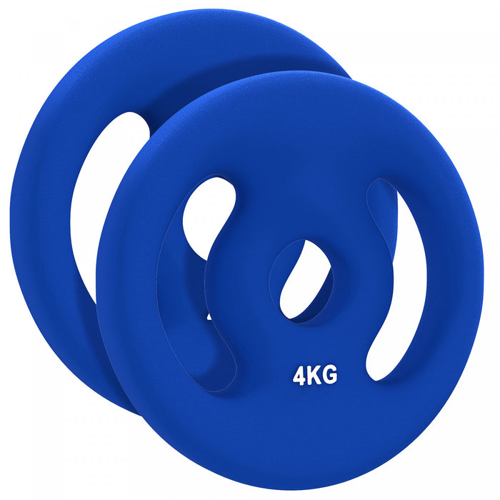 Soozier Standard Weights Plates With Easy-grip Handles, 2 X 8.8lbs