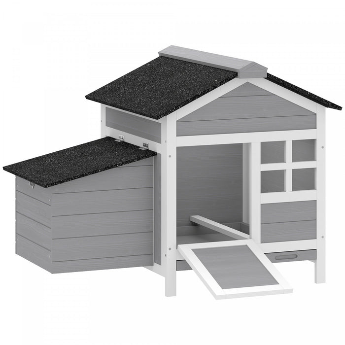 PawHut Wooden Chicken Coop Outdoor, Hen House Outdoor Backyard Poultry Cage with Nesting Box, Pull-out Metal Tray, for 1-2 Chickens, 36\" x 25\" x 27\"