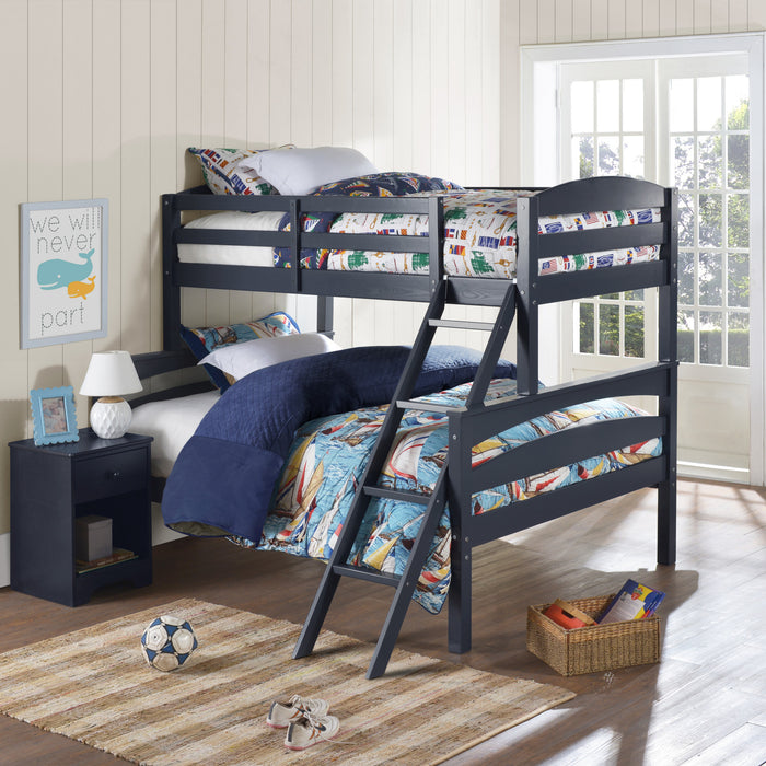 DHP Brady Twin Over Full Bunk Bed - Graphite Blue