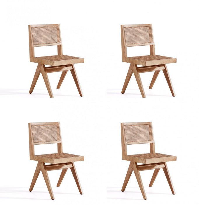 Hamlet Industry Chic Wood Dining Chair in Natural - Set of 4