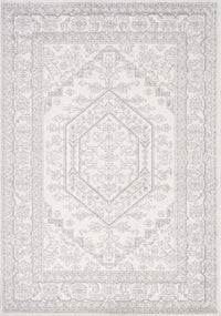 Fallon White Grey Elegant Faded Traditional Rug, 5'3