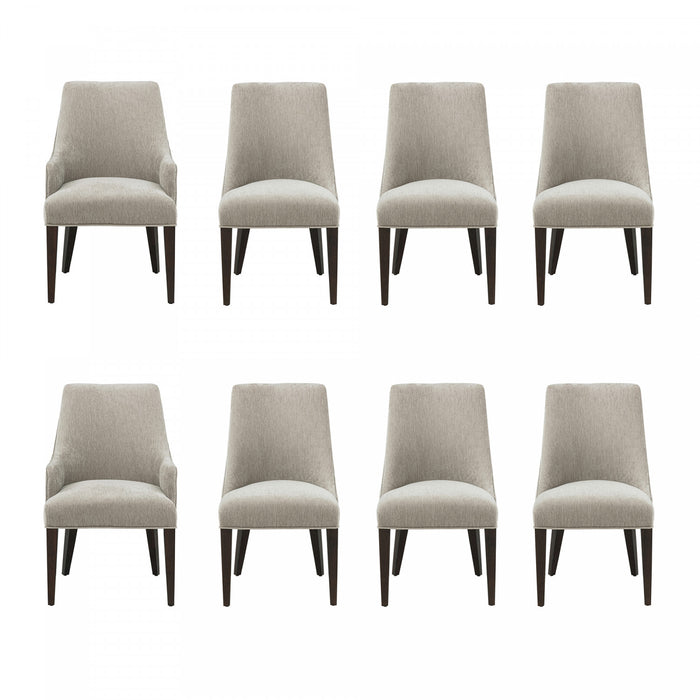 Beever Modern 8-Piece Dining Chair Set in Taupe