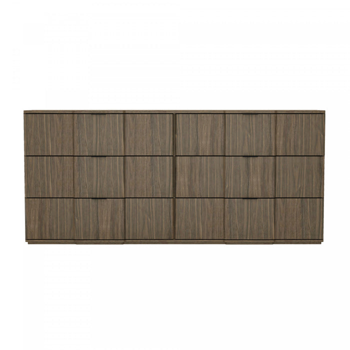 Clive Mid-Century Modern 72\" Dresser in Walnut (6-Drawer)