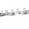 Dainolite Veronica 5 Light Vanity Light Polished Chrome Clear Glass Lamp