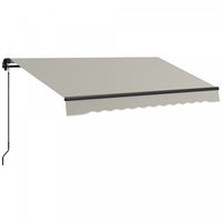Outsunny 10' X 8' Patio Retractable Awning Sunshade Shelter, Light Grey