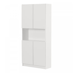 Liora 4-door Bookcase With Open Storage - Pure White 