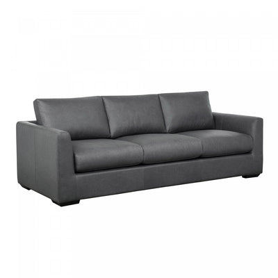 Cleo Contemporary 96" Upholstered Sofa in Pewter | Canape contemporain Cleo 96" en tissu, coloris etain