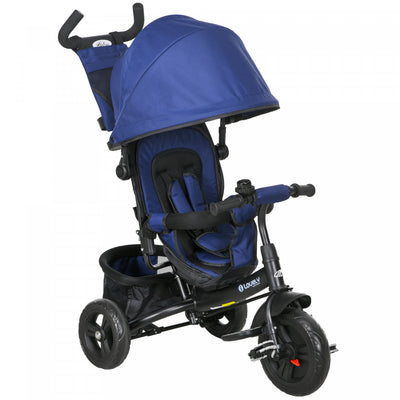 Qaba 6 In 1 Toddler Tricycle, Kids Trike With Foldable Canopy, Removable Parent-push Handle And Cove|Qaba Tricycle 4 En 1 Pour Tout-petits, Tricycle Pour Enfants Avec Auvent Pliable, Poignee Et Housse