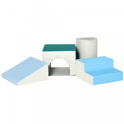 Qaba Foam Play Set For Toddlers And Children, Easy-to-clean 4 Piece Soft & Safe Kids Climbing Set Fo|Qaba Ensemble De Jeu En Mousse Pour Tout-petits Et Enfants, Ensemble D'escalade Doux Et Sur Pour Enf
