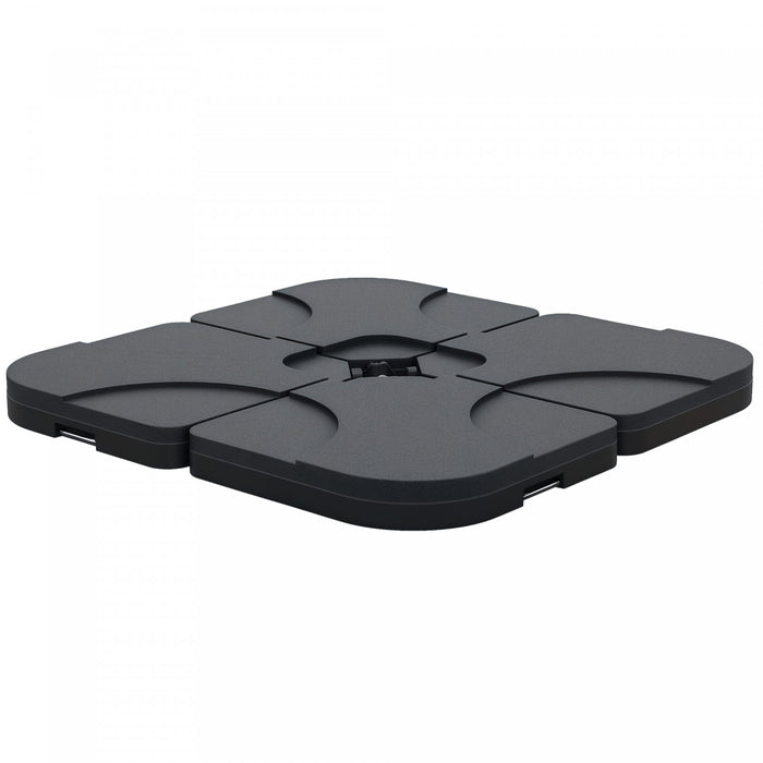 Outsunny 4pc Portable Umbrella Base Weights Garden Parasol Base, Black
