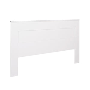 King Flat Panel Headboard - White