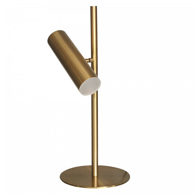 Dainolite Constance Table Lamp 6w Aged Brass Finish Frosted Acrylic Diffuser|Lampe de table Constance de Dainolite en acrylique givré qui diffuse la lumière, avec fini laiton vieilli et ampoule de 6 W