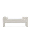 Concord Modern Glam Chenille Accent Bench in Ivory