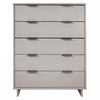 Granville Modern 38\" Chest in Light Gray (5-Drawer)