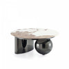 Laurel Modern Glam Sintered Stone Top Coffee Table in Black | Table basse Laurel Modern Glam avec plateau en pierre frittee noire