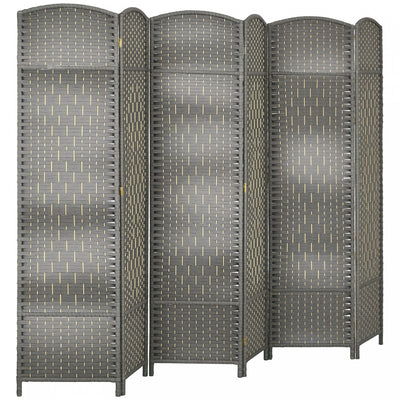 HOMCOM 6 Ft Folding Room Divider, Privacy Screen for Home Office Bedroom