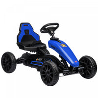 Aosom Pedal Go Kart For Kids, Pedal Powered Ride-On Car With Swing Axle, Adjustable Bucket, Handbrak