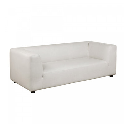 Lukas Contemporary Modern 89" Upholstered Sofa in Cream | Canape contemporain moderne Lukas 89" en tissu creme