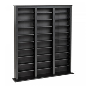 27 Adjustable Shelves Multimedia Storage - Black