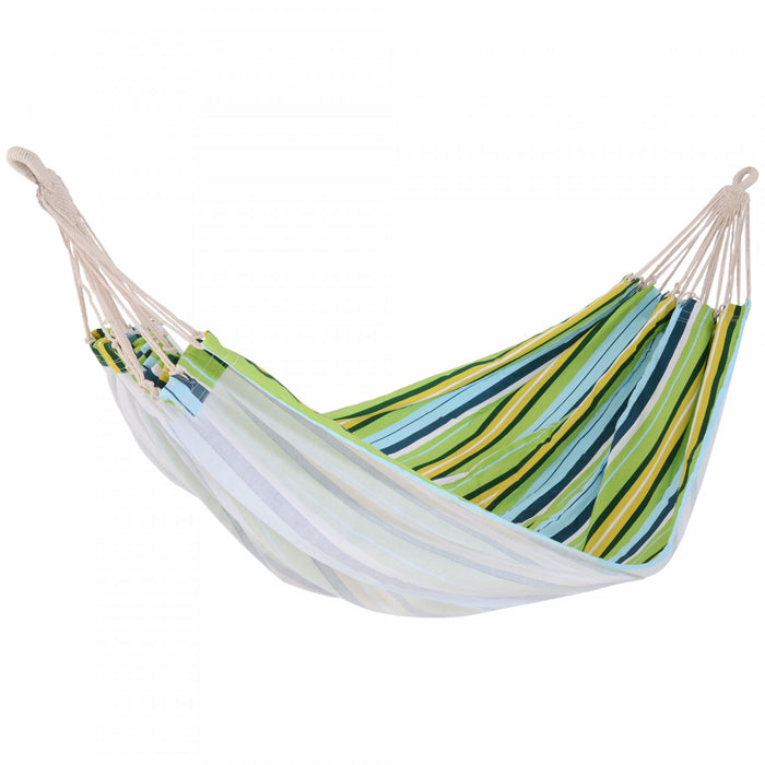 Outsunny 78\"x59\" Outdoor Hammock Bed Swing Chair, Patio Lounge Garden Camping Hiking Travel Hammock Only For Backyard, Garden, Mixed-green