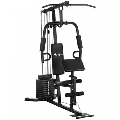 Soozier Multifunction Home Gym Machine With 99lbs Weight Stack, Full Body Workout|Soozier Machine De Gym A Domicile Multifonction Avec Pile De Poids De 99 Lb