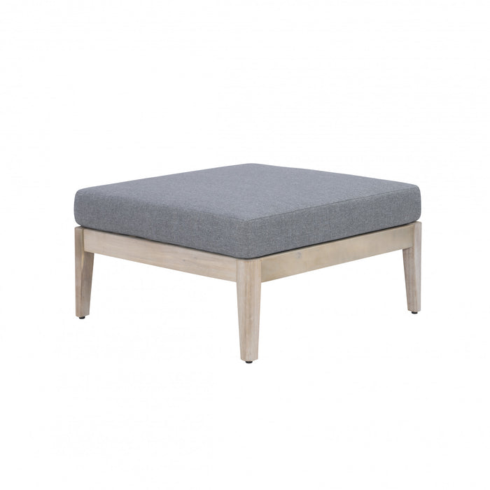 Summerlyn Fabric Indoor/Outdoor Patio Ottoman - Natural