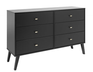 Milo 6-Drawer Dresser - Black