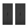Rivington Modern 38\" Bookcase Cabinet in Black - Set of 2