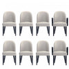 Hillman Modern 8-Piece Dining Chair Set in Light Gray