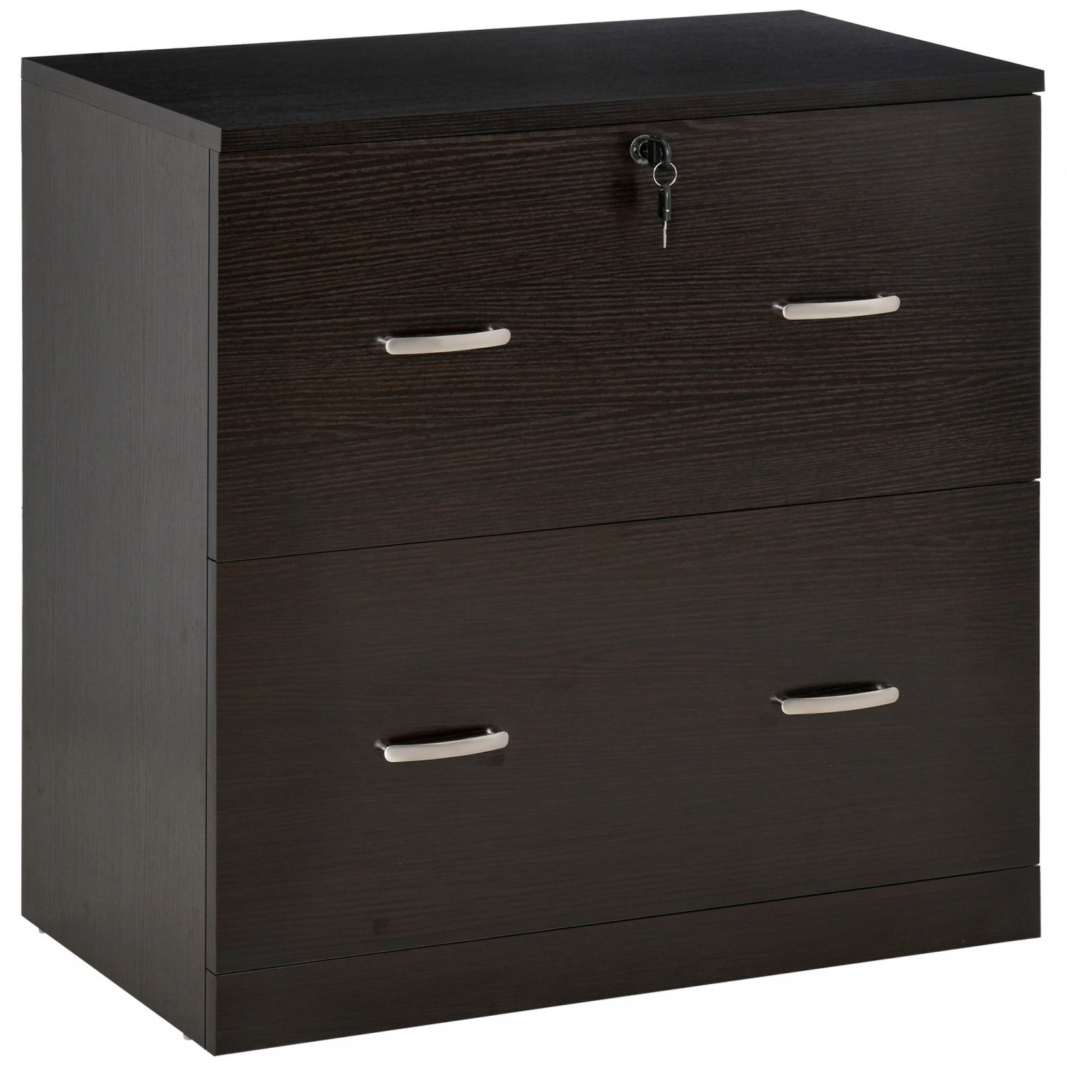 Vinsetto Espresso 2 Drawer File Cabinet 924 040CF