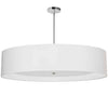 Dainolite Helena 6 Light Pendant 40\" Dia Polished Chrome Finish White Shade White Diffuser Lamp