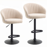 HOMCOM Bar Stools Set of 2, Adjustable Swivel Counter Height Barstools